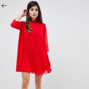 ASOS pleated trapeze dress